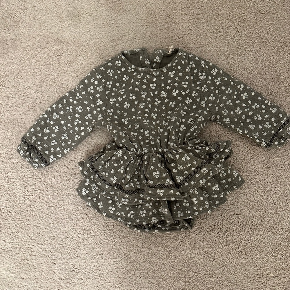 Quincy Mae long sleeve one piece/romper.